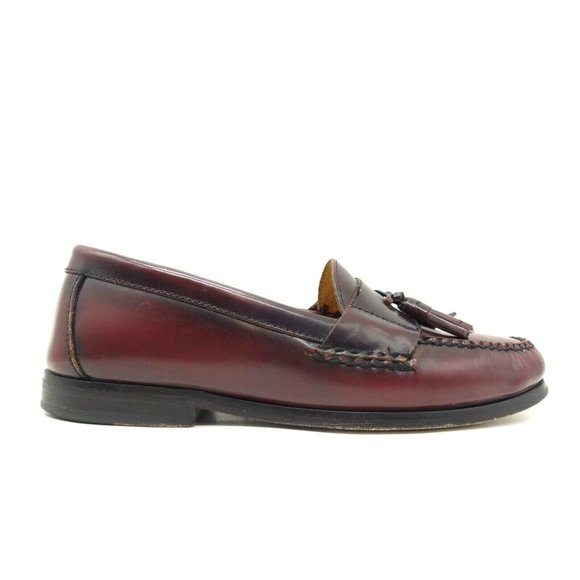 Johnston Murphy Burgundy Leather Tassel Slip On Loafers Shoes Men\'s 8.5 M main image 4